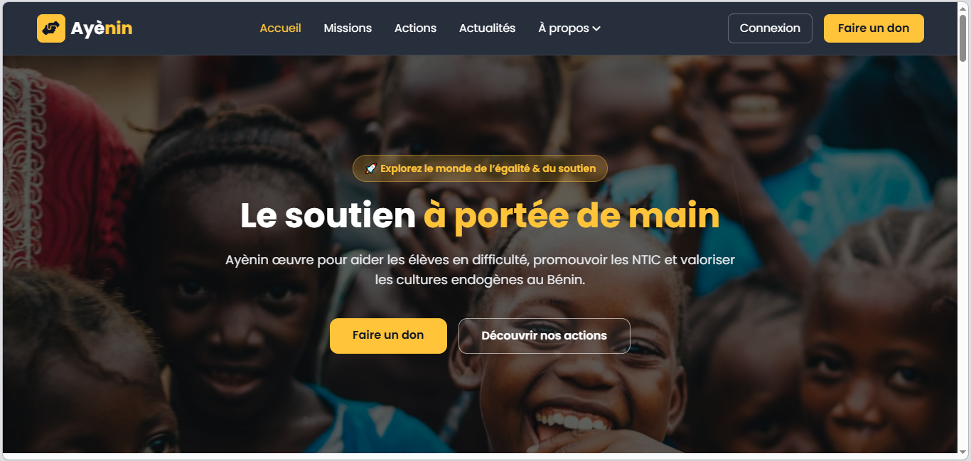 Site ONG Soutien Scolaire